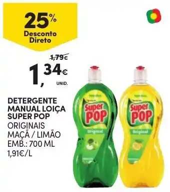 Continente Detergente Manual Loiça Super Pop 700ml promoção