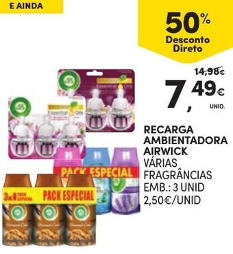 Recarga Ambientadora Airwick 3 unid