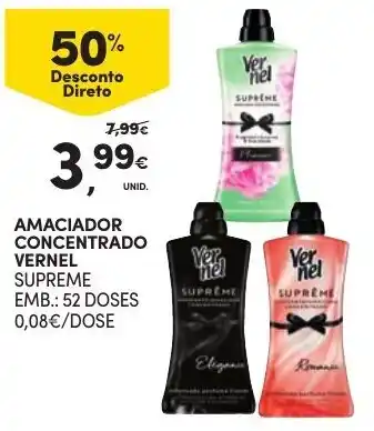 Continente Amaciador Concentrado Vernel 52 doses promoção