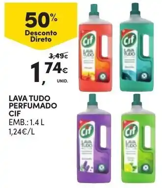 Continente Lava Tudo Perfumado CIF 1.4L promoção