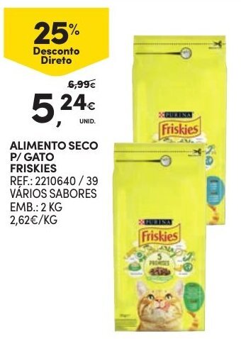 Continente Alimento Seco p/Gato Friskies 2kg promoção