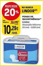 Intermarché Lindor - penso de incontinencia promoção