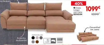 Conforama Chaise Longue com Cama Benson promoção