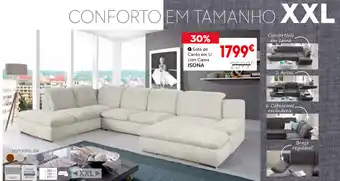 Sofá de Canto em U com Cama Isona