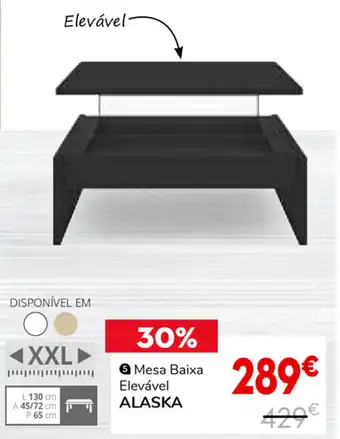 Conforama Mesa Baixa Elevável Alaska promoção