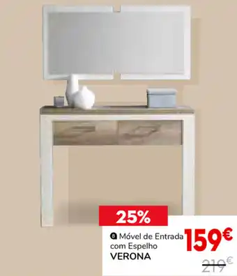 Conforama Móvel de Entrada com Espelho Verona promoção