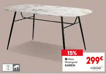 Conforama Mesa Retangular Karen promoção