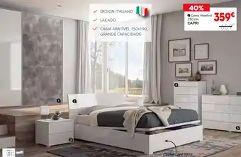 Conforama Cama Abatível 150cm Capri promoção