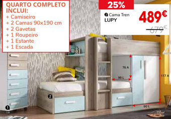Conforama Cama Tren Lupy promoção