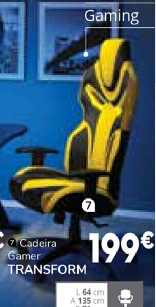 Conforama Cadeira Gamer Transform promoção