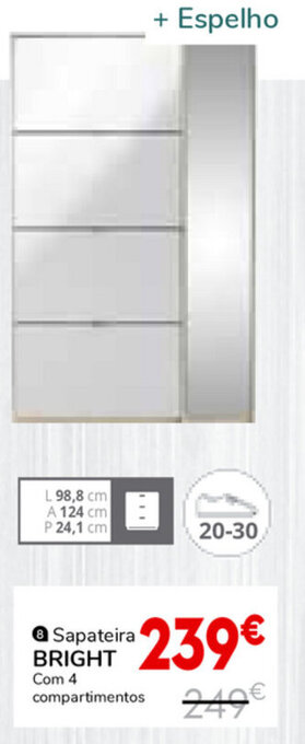 Conforama Sapateira Bright promoção