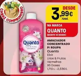 Intermarché Quanto - amaciador concentrado p/ roupa promoção