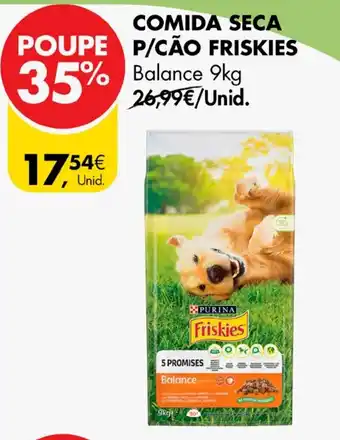 Pingo Doce COMIDA SECA P/CÃO FRISKIES Balance 9kg promoção