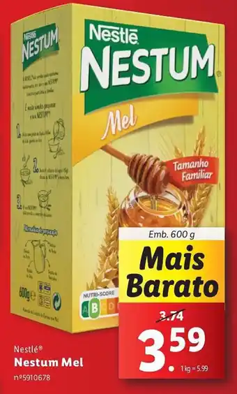 Lidl Nestlé Nestum Mel Emb. 600 g promoção