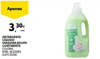 Continente DETERGENTE LÍQUIDO MÁQUINA ROUPA CONTINENTE EMB.: 46 DOSES promoção
