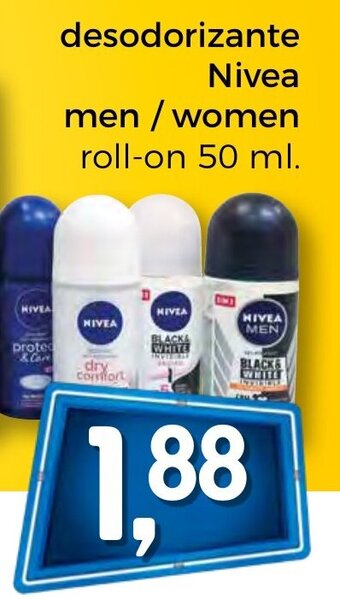 Bolama Desodorizante Nivea Men/Women Roll-on 50ml promoção