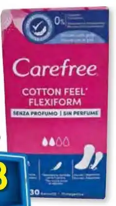 Pensos Higiénicos Carefree Flexiform c/30