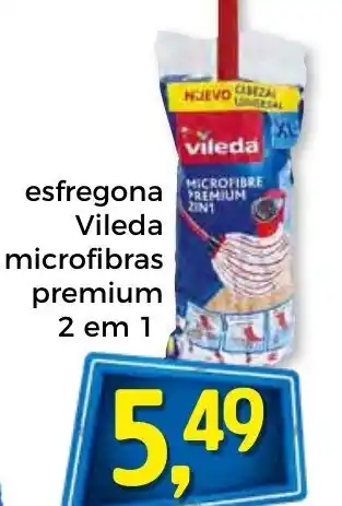 Bolama Esfregona Vileda Microfibras Premium 2 em 1 promoção