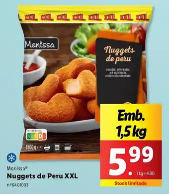 Lidl Monissa Nuggets de Peru XXL promoção