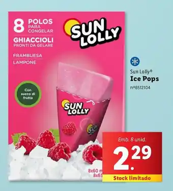 Lidl Sun Lolly Ice Pops Emb. 8 unid. promoção