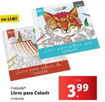 Lidl Crelando Livro para Colorir promoção