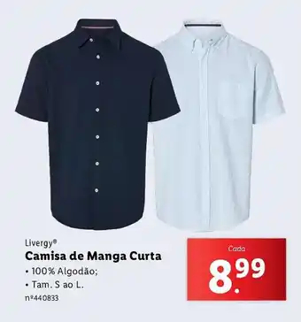 Lidl Livergy Camisa de Manga Curta promoção
