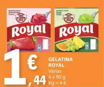 E.Leclerc GELATINA ROYAL Várias 4x90g promoção