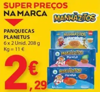 PANQUECAS PLANETUS 6 x 2 Unid. 208 g