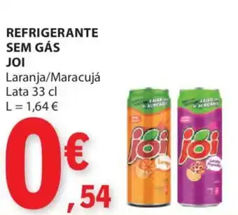 E.Leclerc REFRIGERANTE SEM GÁS JOI Laranja/Maracujá Lata 33 cl promoção