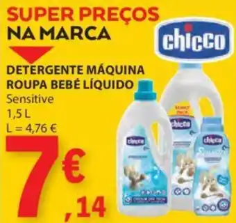 E.Leclerc DETERGENTE MÁQUINA ROUPA BEBÉ LÍQUIDO Sensitive 1.5L promoção