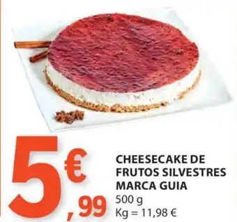 E.Leclerc CHEESECAKE DE FRUTOS SILVESTRES MARCA GUIA 500g promoção