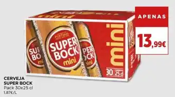 Supercor CERVEJA SUPER BOCK Pack 30x25 cl promoção
