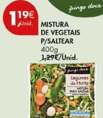 Pingo Doce MISTURA DE VEGETAIS P/SALTEAR 400g promoção