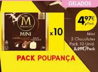 Pingo Doce MAGNUM Mini 3 Chocolates Pack 10 Unid. promoção