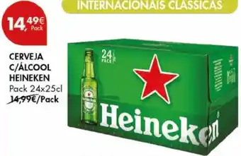 Pingo Doce CERVEJA C/ÁLCOOL HEINEKEN Pack 24x25cl promoção