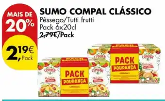 Pingo Doce SUMO COMPAL CLÁSSICO Pack 6x20cl promoção