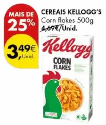 Pingo Doce CEREAIS KELLOGG'S Corn flakes 500g promoção