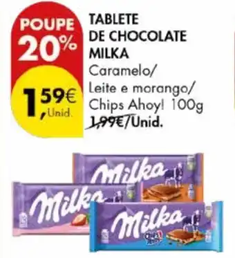 Pingo Doce TABLETE DE CHOCOLATE MILKA 100G promoção