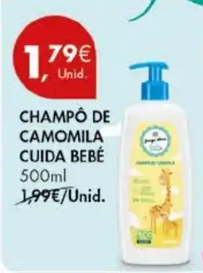 Pingo Doce CHAMPO DE CAMOMILA CUIDA BEBÉ 500ml promoção