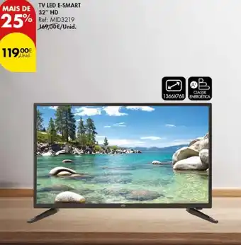 Pingo Doce TV LED E-SMART 32" HD promoção