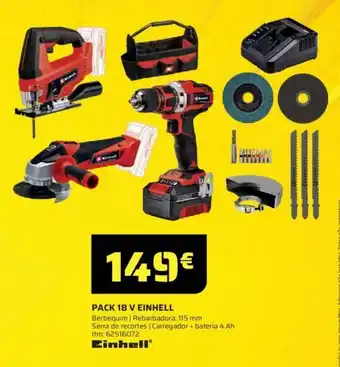 Bricomarché PACK 18 V EINHELL Berbequim | Rebarbadora: 115 mm promoção
