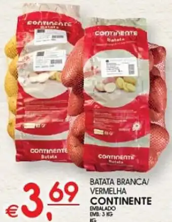 Meu Super BATATA BRANCA/ VERMELHA CONTINENTE EMBALADO EMB 3 KG promoção