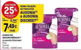 Intermarché Ausonia - cueca de incontinencia promoção