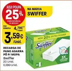 Intermarché Swiffer - recarga de pano agarra po p/mopa promoção