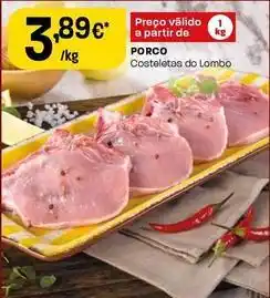 Intermarché Porco costeletas do lombo promoção