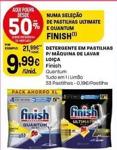 Intermarché Finish - detergente em pastilhas p/maquina de lavar loica promoção