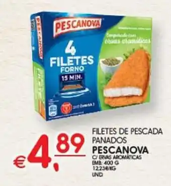 Meu Super FILETES DE PESCADA PANADOS PESCANOVA CERVAS AROMATICAS EMB: 400 G 12236G UND promoção