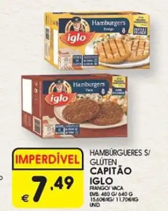 Meu Super HAMBURGUERES S/ GLÚTEN CAPITÃO IGLO promoção