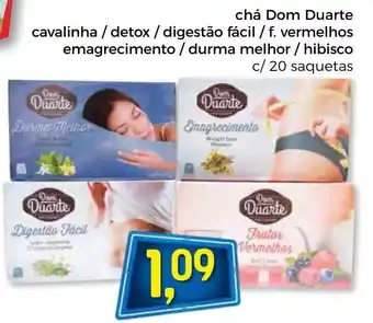 Bolama Chá Dom Duarte Cavalinha/Detox/Digestão Fácil/F. Vermelhos Emagrecimento/Durma Melhor/Hibisco c/20 saquetas promoção