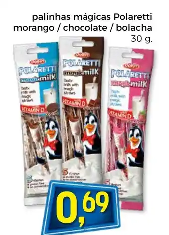 Bolama Palinhas Mágicas Polaretti Morango/Chocolate/Bolacha 30g promoção